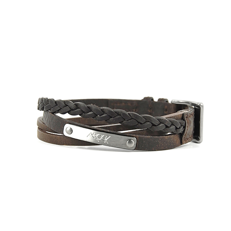 AROCK Armband Icon - Brunt och silver AA361610, handla denna klocka online eller i butik hos klockmaster