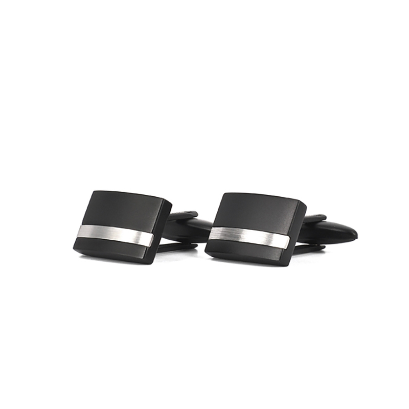 AROCK Manschettknappar - Svart och silver AA361849, handla denna klocka online eller i butik hos klockmaster