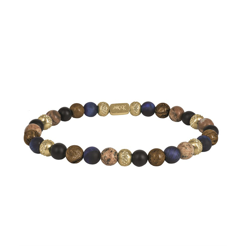 AROCK Armband Mike - Guld / Blå AA365441, handla denna klocka online eller i butik hos klockmaster