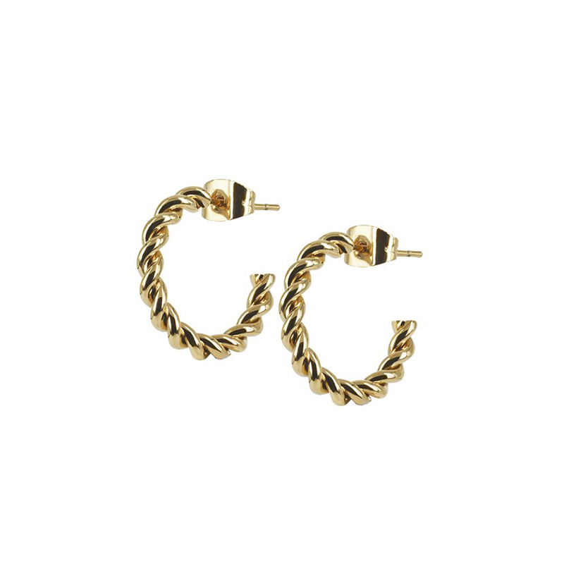 Astrid och Agnes Örhängen Twist - Guld AA400173, handla denna klocka online eller i butik hos klockmaster