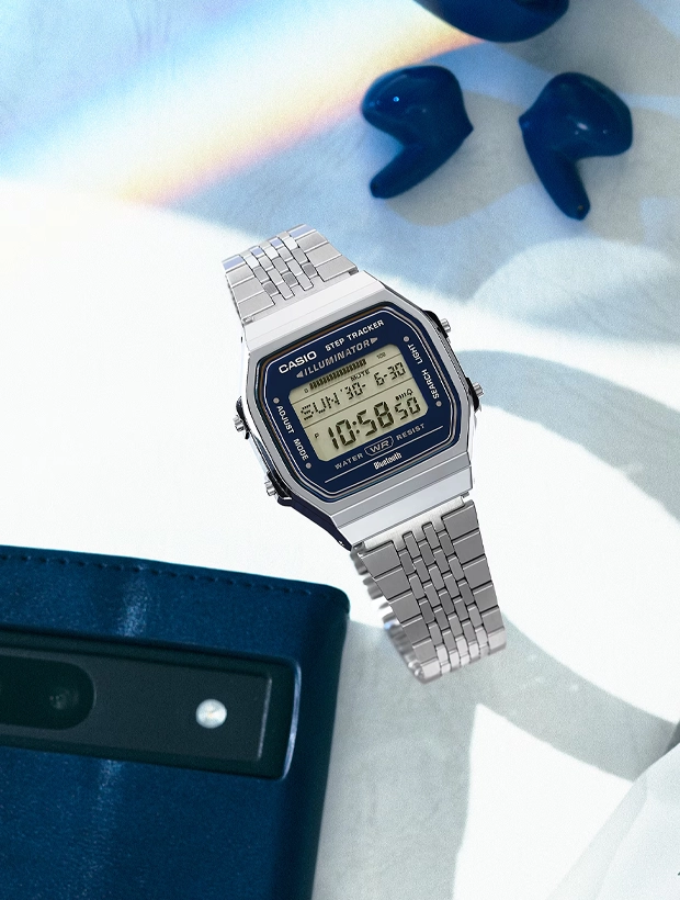CASIO Vintage Iconic Bluetooth 38mm ABL-100WE-2AEF, klocka som du kan handla till bra pris hos oss på Klockmaster.