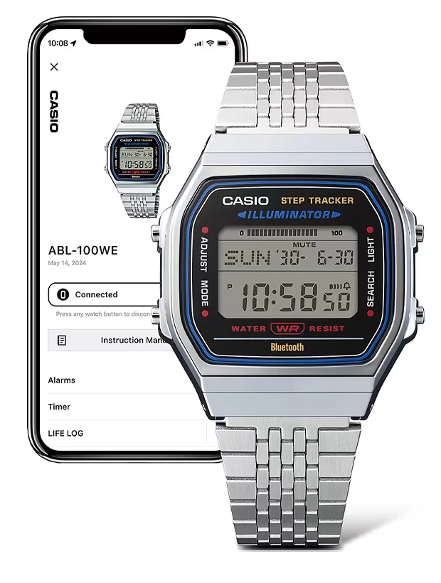 CASIO Vintage Iconic Bluetooth 38mm ABL-100WE-2AEF, klocka som du kan handla till bra pris hos oss på Klockmaster.