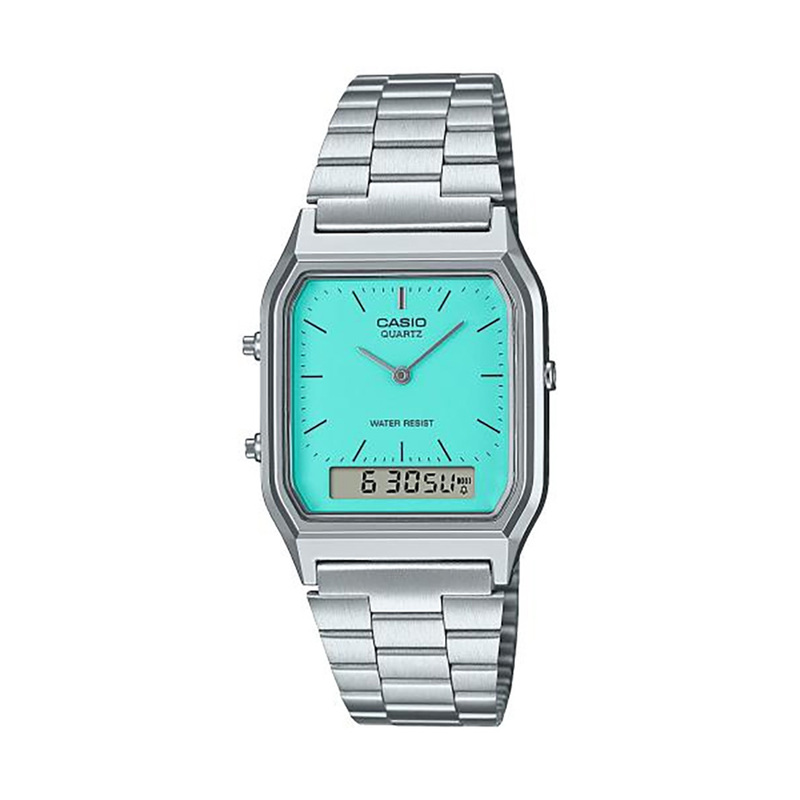 CASIO Vintage Edgy 30mm AQ-230A-2A2MQYES, handla denna klocka online eller i butik hos klockmaster