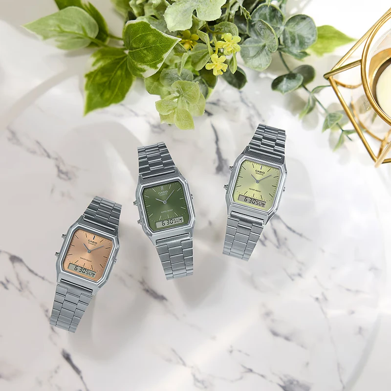 CASIO Vintage Edgy 30mm AQ-230A-9AMQYES, klocka som du kan handla till bra pris hos oss på Klockmaster.