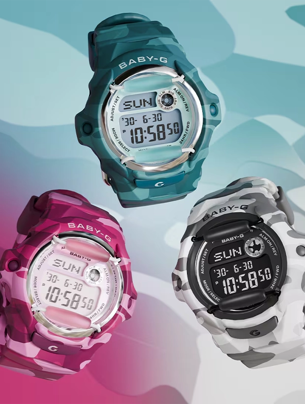 CASIO Baby-G 42.5mm Camo BG-169CM-2ER, klocka som du kan handla till bra pris hos oss på Klockmaster.
