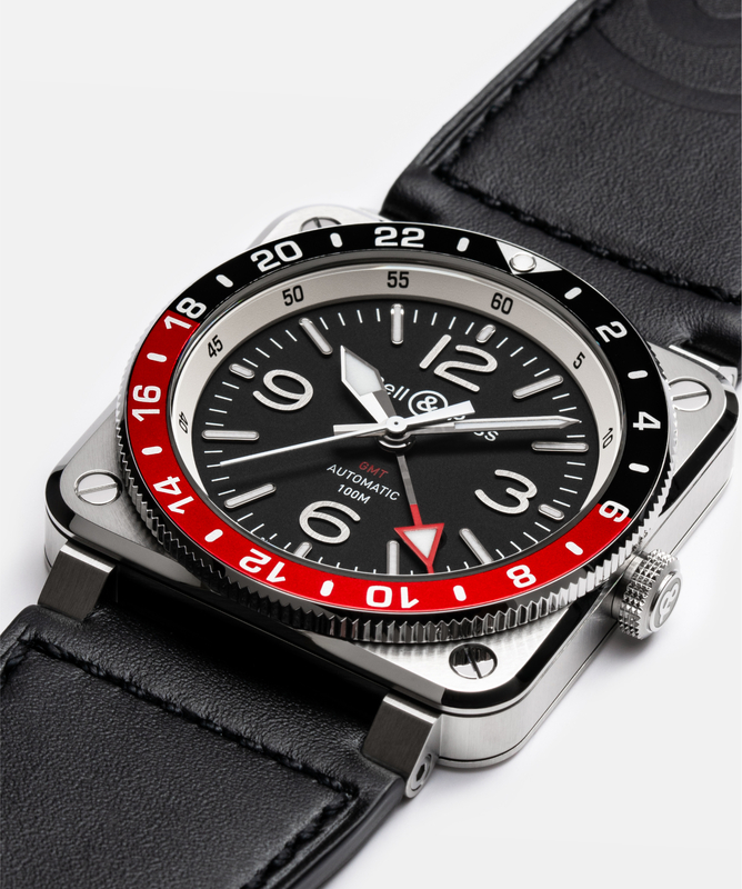 BELL & ROSS BR0393 GMT BLACK STEEL, klocka som du kan handla till bra pris hos oss på Klockmaster.