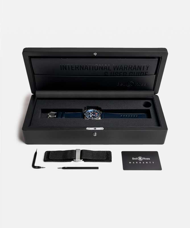 BELL & ROSS BR0393 GMT BLUE STEEL, klocka som du kan handla till bra pris hos oss på Klockmaster.
