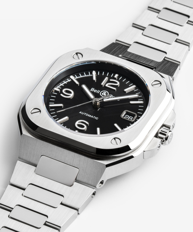 BELL & ROSS BR05 AUTO BLACK STEEL  STEEL BRACELET, klocka som du kan handla till bra pris hos oss på Klockmaster.