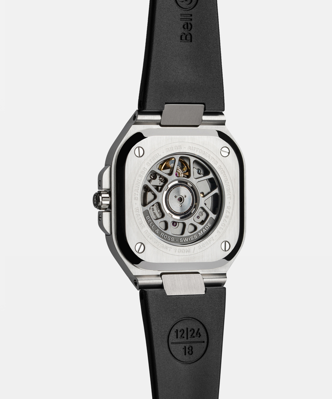 BELL & ROSS BR05 AUTO GREY STEEL  STEEL BRACELET, klocka som du kan handla till bra pris hos oss på Klockmaster.