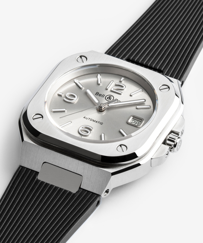BELL & ROSS BR05 AUTO GREY STEEL  STEEL BRACELET, klocka som du kan handla till bra pris hos oss på Klockmaster.