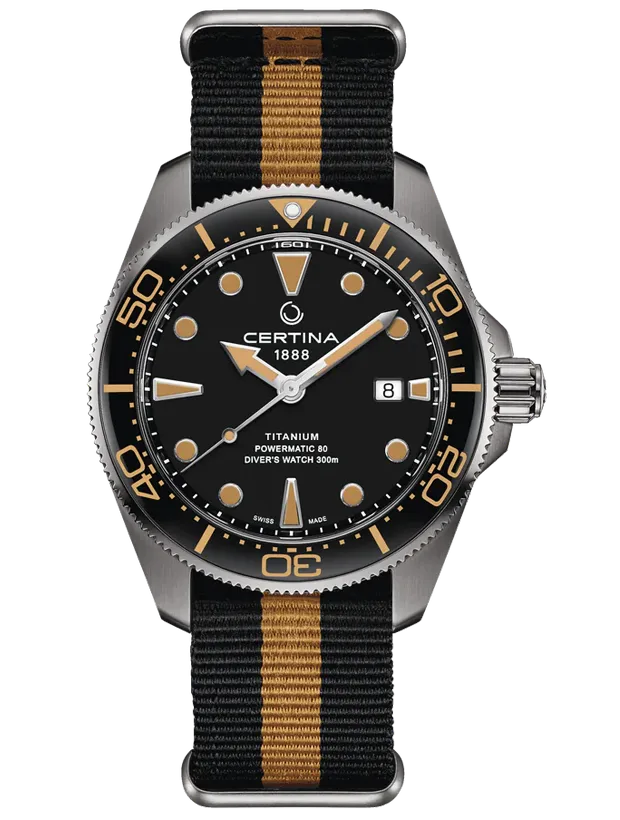 CERTINA DS Action Diver Powermatic 80 Titanium 43mm C0326074805100, handla denna klocka online eller i butik hos klockmaster