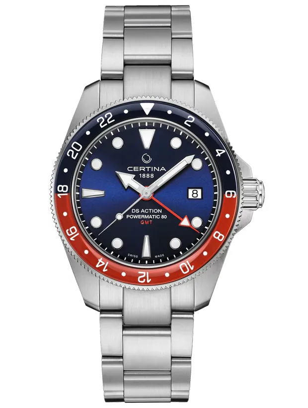 CERTINA DS Action GMT Powermatic 80 41mm C0329291104100, handla denna klocka online eller i butik hos klockmaster