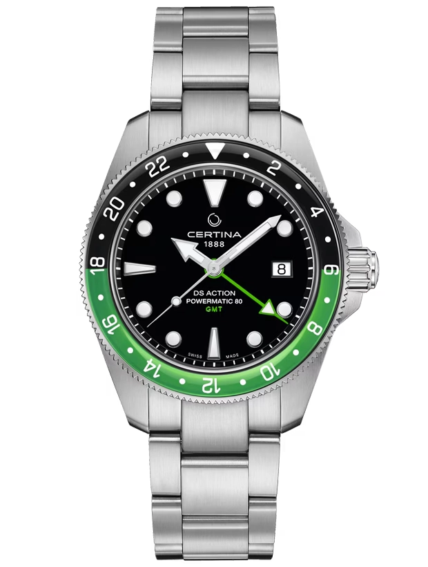 CERTINA DS Action GMT Powermatic 80 41mm C0329291105100, handla denna klocka online eller i butik hos klockmaster