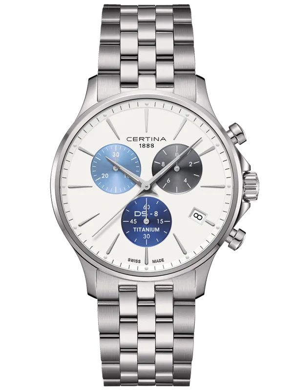 CERTINA DS-8 Chronograph Titanium 41mm C0454174401100, handla denna klocka online eller i butik hos klockmaster