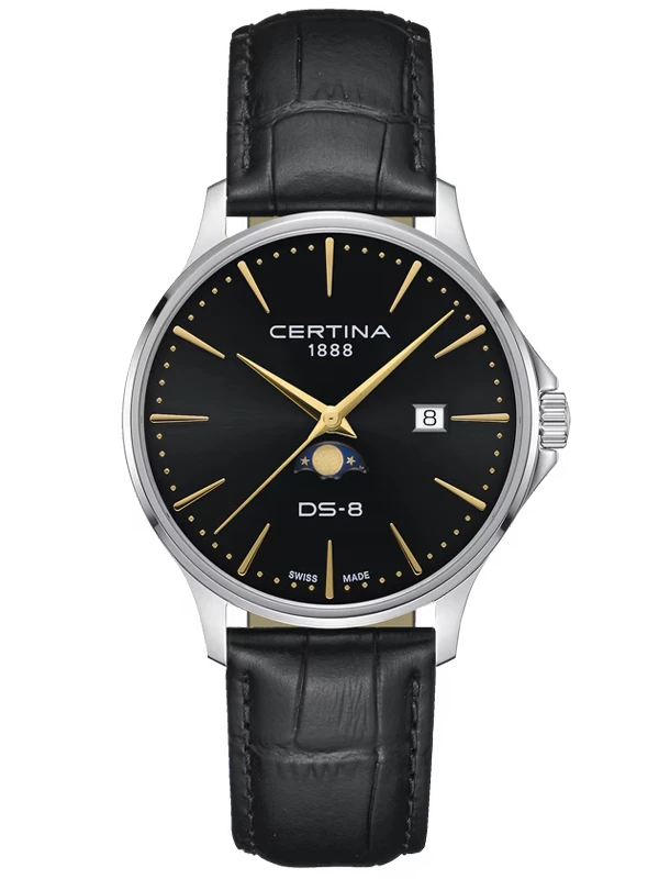 CERTINA DS-8 Moonphase Gent 38mm C0454231605100, handla denna klocka online eller i butik hos klockmaster