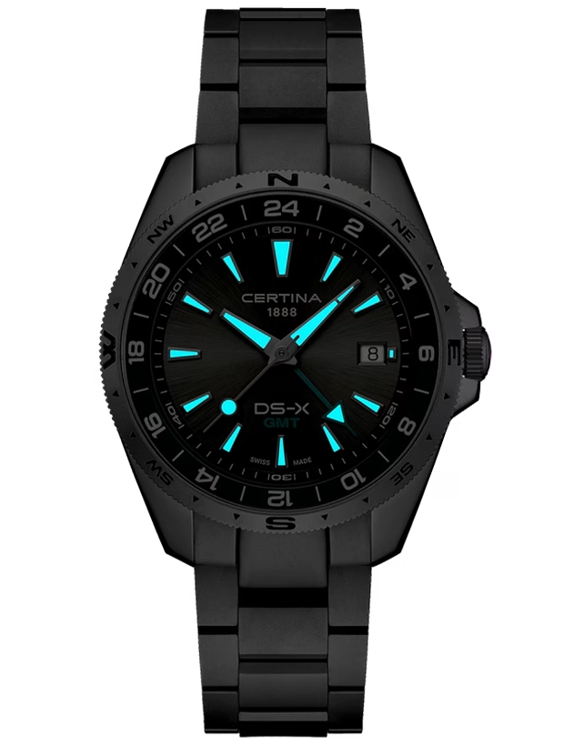 CERTINA DS-X GMT 41mm C0474521108100, klocka som du kan handla till bra pris hos oss på Klockmaster.