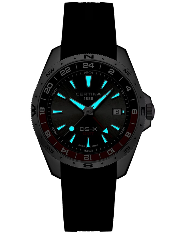 CERTINA DS-X GMT 41mm C0474521708101, klocka som du kan handla till bra pris hos oss på Klockmaster.
