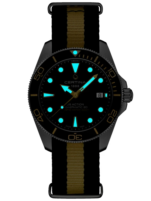 CERTINA DS Action Diver Powermatic 80 40mm C0484071805101, klocka som du kan handla till bra pris hos oss på Klockmaster.