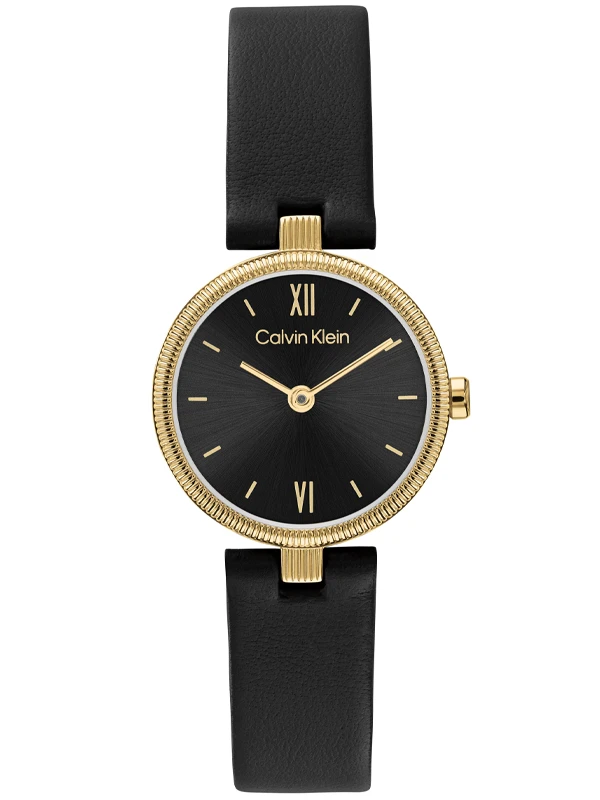 Calvin Klein Gleam 24mm Svart tavla Läder CK25100230, handla denna klocka online eller i butik hos klockmaster