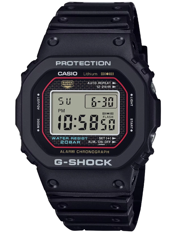 CASIO G-Shock 42mm DW-5000R-1AER, handla denna klocka online eller i butik hos klockmaster