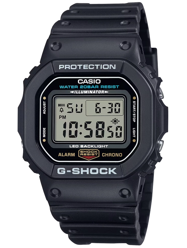 CASIO G-Shock 43mm DW-5600UE-1ER, handla denna klocka online eller i butik hos klockmaster
