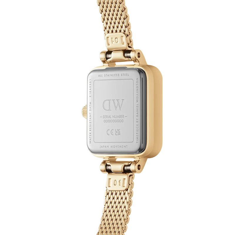 Daniel Wellington Quadro Mini Lumine Bezel Gold 15.5mm, klocka som du kan handla till bra pris hos oss på Klockmaster.