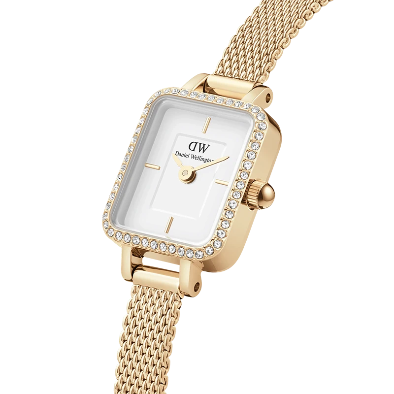 Daniel Wellington Quadro Mini Lumine Bezel Gold 15.5mm, klocka som du kan handla till bra pris hos oss på Klockmaster.