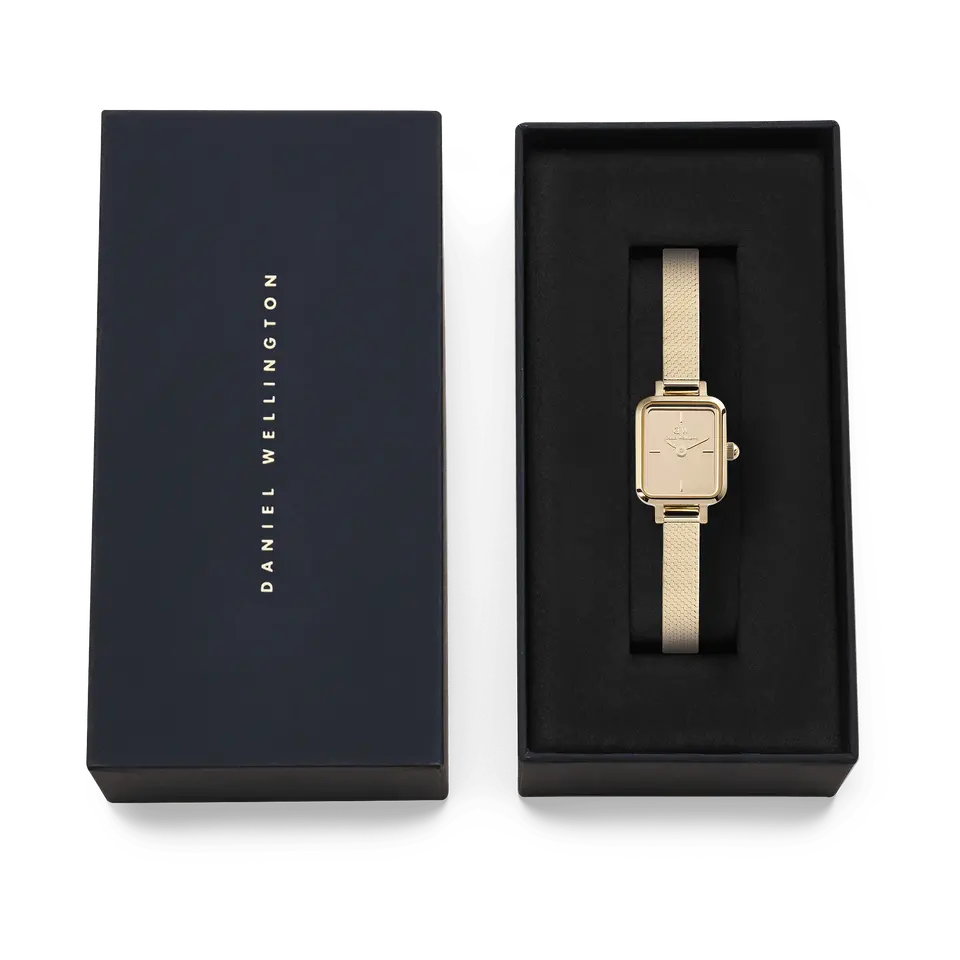 Daniel Wellington Quadro Mini Reflection Gold 15.5mm, klocka som du kan handla till bra pris hos oss på Klockmaster.