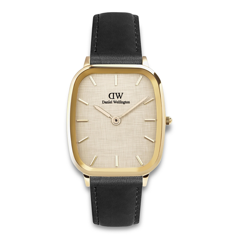 Daniel Wellington Marlon Sheffield Linen Gold 32mm DW00100838, handla denna klocka online eller i butik hos klockmaster