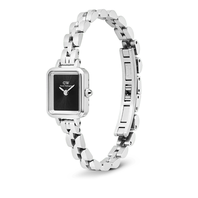 Daniel Wellington Quadro Mini Arch 3-link Onyx Sunray Silver 15mm, klocka som du kan handla till bra pris hos oss på Klockmaster.