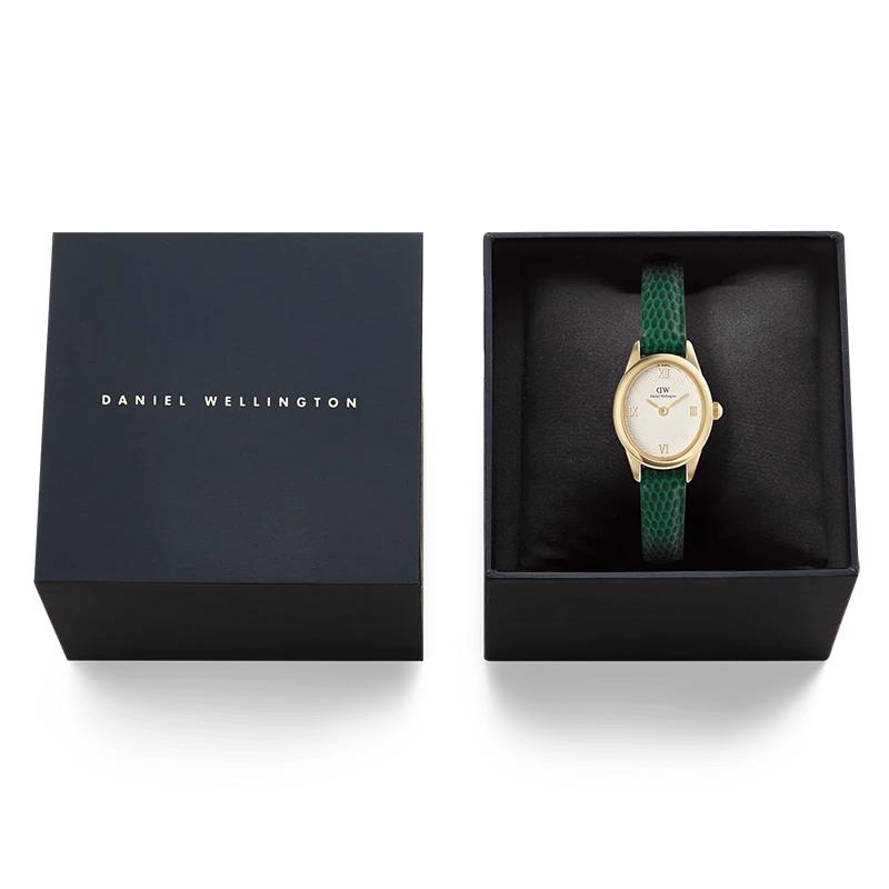 Daniel Wellington Ophelia Mini Green Lizard White Guilloché Gold 22mm, klocka som du kan handla till bra pris hos oss på Klockmaster.