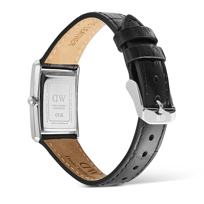 Daniel Wellington Bound Black Crocodile Guilloché Silver 22mm, klocka som du kan handla till bra pris hos oss på Klockmaster.