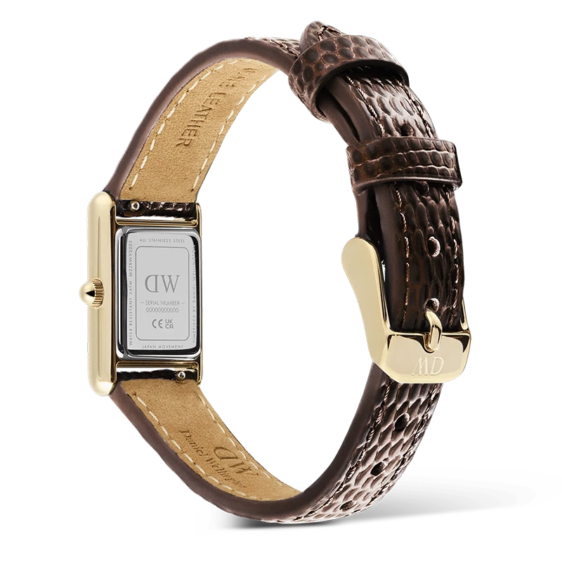 Daniel Wellington Bound Mini Dark Brown Lizard Gold 17mm, klocka som du kan handla till bra pris hos oss på Klockmaster.