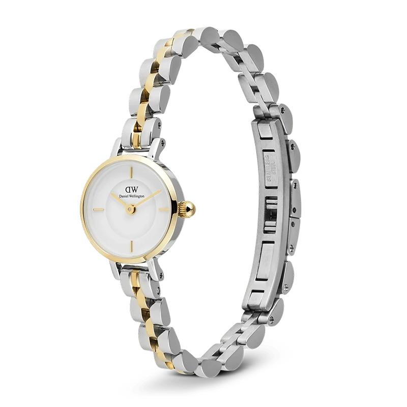 Daniel Wellington Petite Mini Arch 3-Link Two Tone Gold 19mm, klocka som du kan handla till bra pris hos oss på Klockmaster.