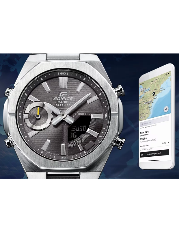 CASIO Edifice Chronograph Bluetooth 43mm ECB-S10D-8AEF, klocka som du kan handla till bra pris hos oss på Klockmaster.