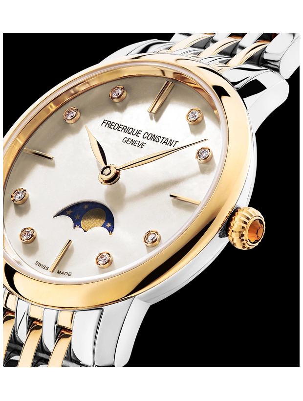 Frederique Constant Slimline Moonphase 30mm FC-206MPWD1S3B, klocka som du kan handla till bra pris hos oss på Klockmaster.