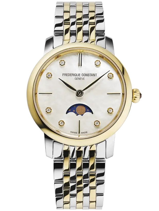 Frederique Constant Slimline Moonphase 30mm FC-206MPWD1S3B, handla denna klocka online eller i butik hos klockmaster