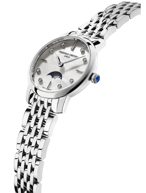 Frederique Constant Slimline Moonphase 30mm FC-206MPWD1S6B, klocka som du kan handla till bra pris hos oss på Klockmaster.