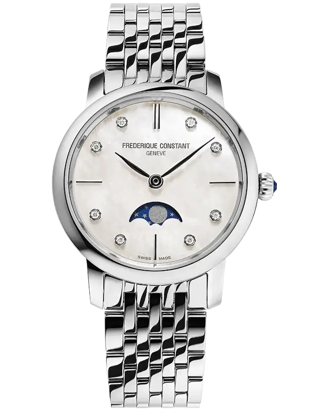 Frederique Constant Slimline Moonphase 30mm FC-206MPWD1S6B, handla denna klocka online eller i butik hos klockmaster