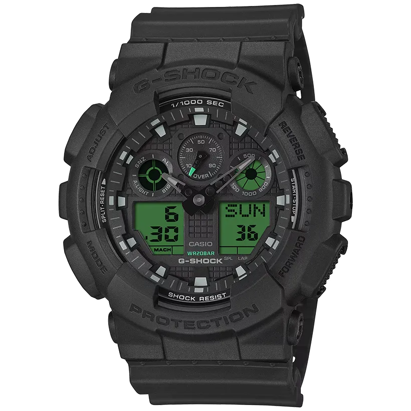 CASIO G-Shock 51mm Limited Edition GA-100BEG-1AER, handla denna klocka online eller i butik hos klockmaster