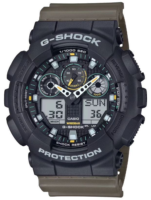 CASIO G-Shock 51mm GA-100TU-1A3ER, handla denna klocka online eller i butik hos klockmaster