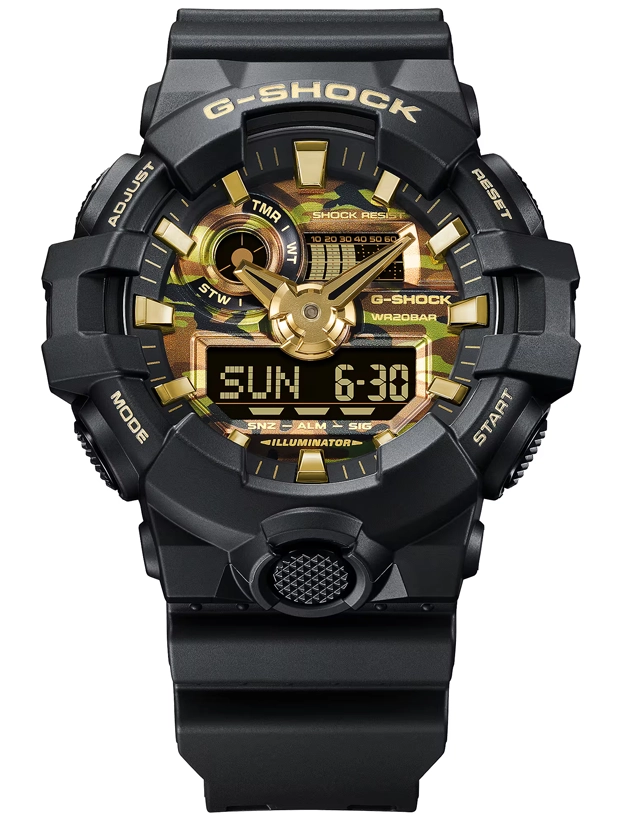 CASIO G-Shock Bold Camo 53.5mm GA-700CF-1AER, klocka som du kan handla till bra pris hos oss på Klockmaster.