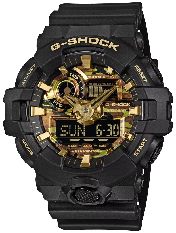 CASIO G-Shock Bold Camo 53.5mm GA-700CF-1AER, handla denna klocka online eller i butik hos klockmaster