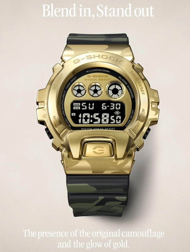 CASIO G-Shock Bold Camo 49.5mm GM-6900CMG-3ER, klocka som du kan handla till bra pris hos oss på Klockmaster.
