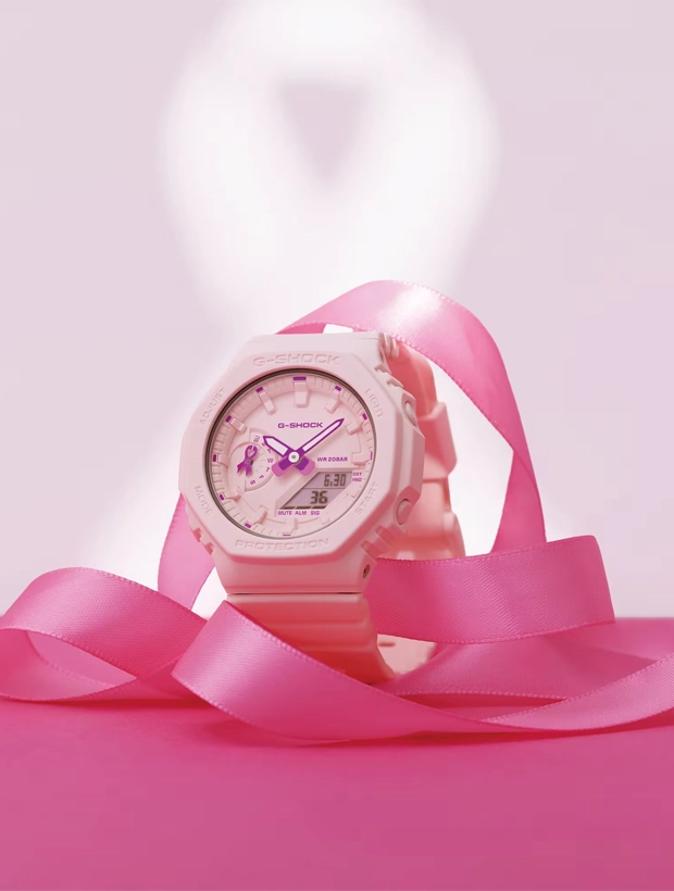 CASIO G-Shock 43mm Pink Ribbon GMA-S2100PR-4AER, klocka som du kan handla till bra pris hos oss på Klockmaster.