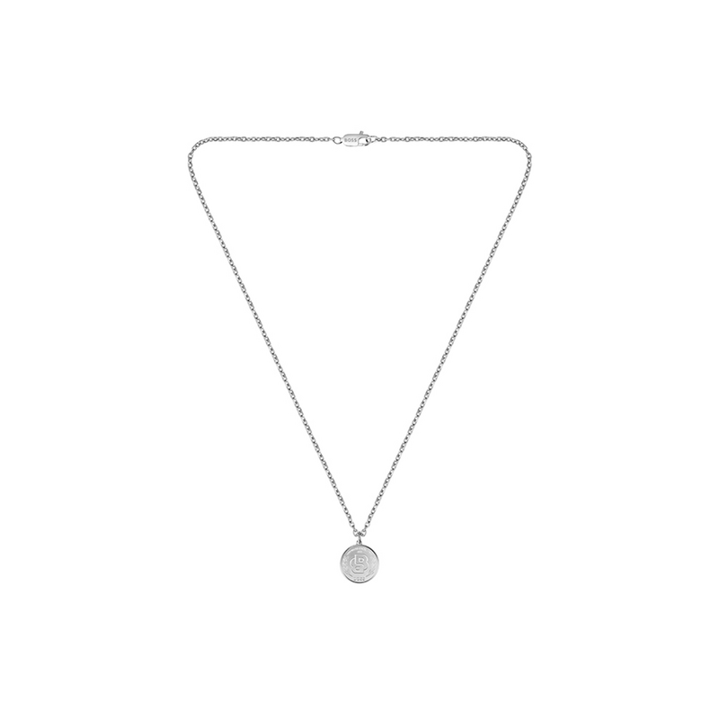 Halsband Double B Coin Silver BOSS HBJ1580761, handla denna klocka online eller i butik hos klockmaster