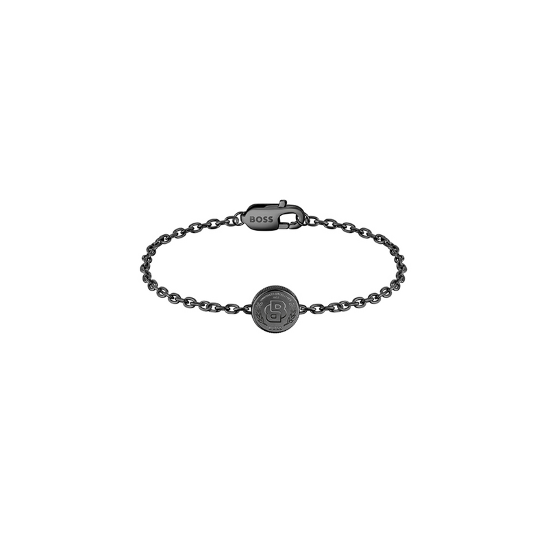 Armband Double B Coin Svart BOSS HBJ1580764M, handla denna klocka online eller i butik hos klockmaster