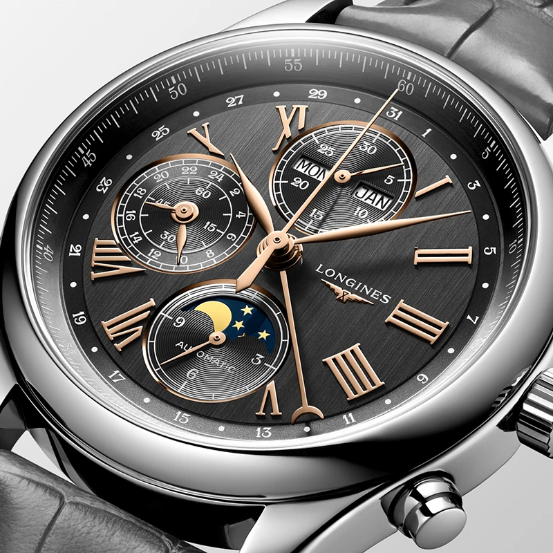 LONGINES Master Collection Chrono Moonphase 42mm, klocka som du kan handla till bra pris hos oss på Klockmaster.