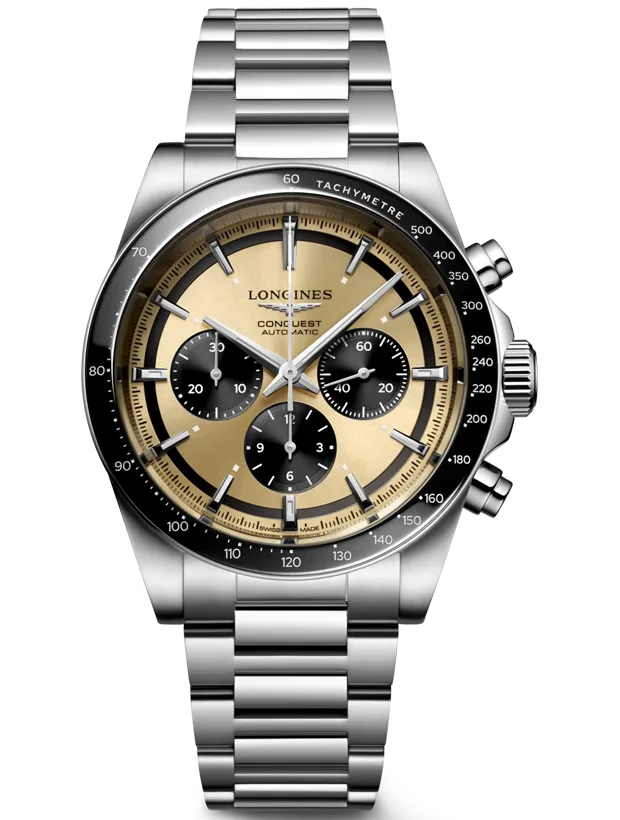 LONGINES Conquest Chronograph 42mm L38354326, handla denna klocka online eller i butik hos klockmaster