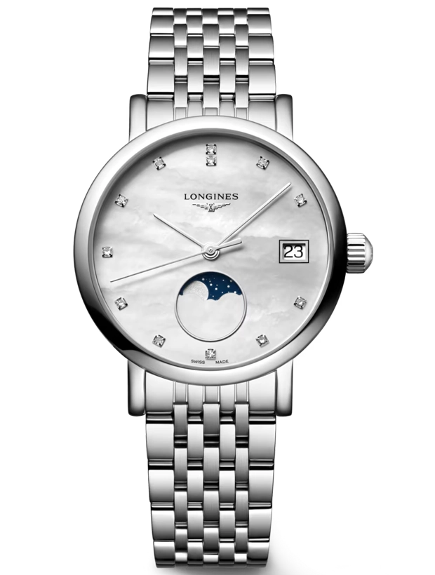 LONGINES Elegant Collection Moonphase 30mm L43304876, handla denna klocka online eller i butik hos klockmaster